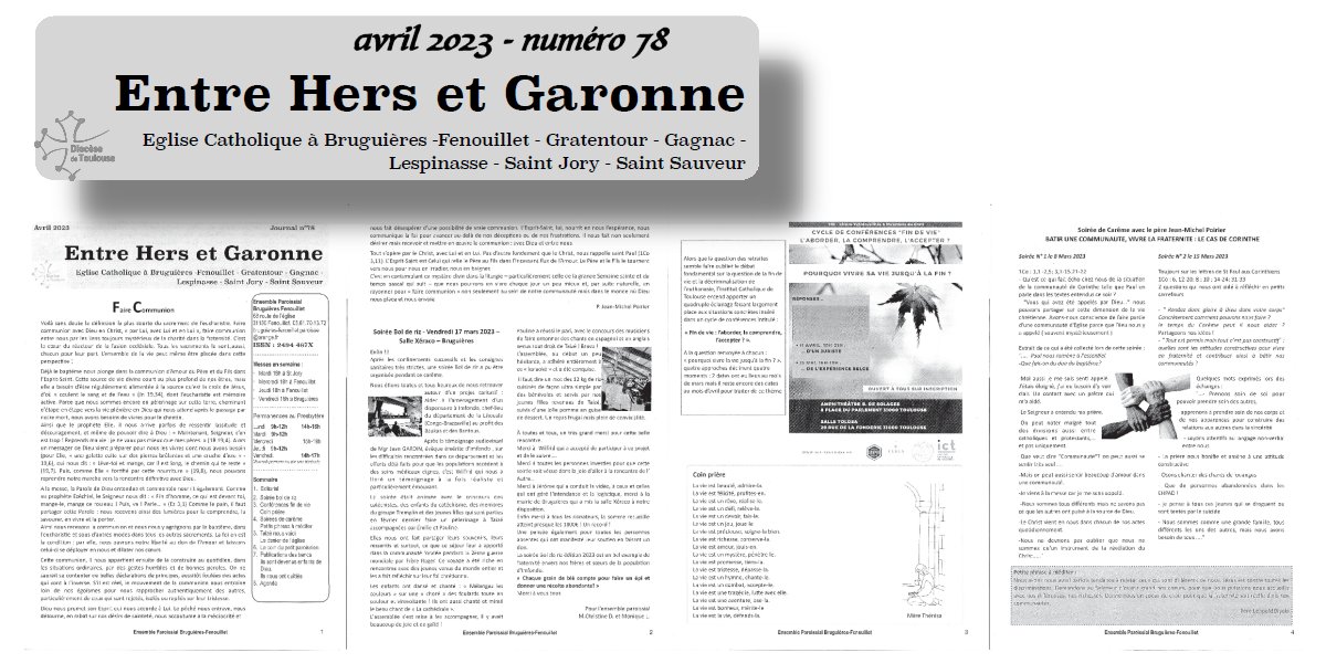 Entre Hers et Garonne - avril 2023