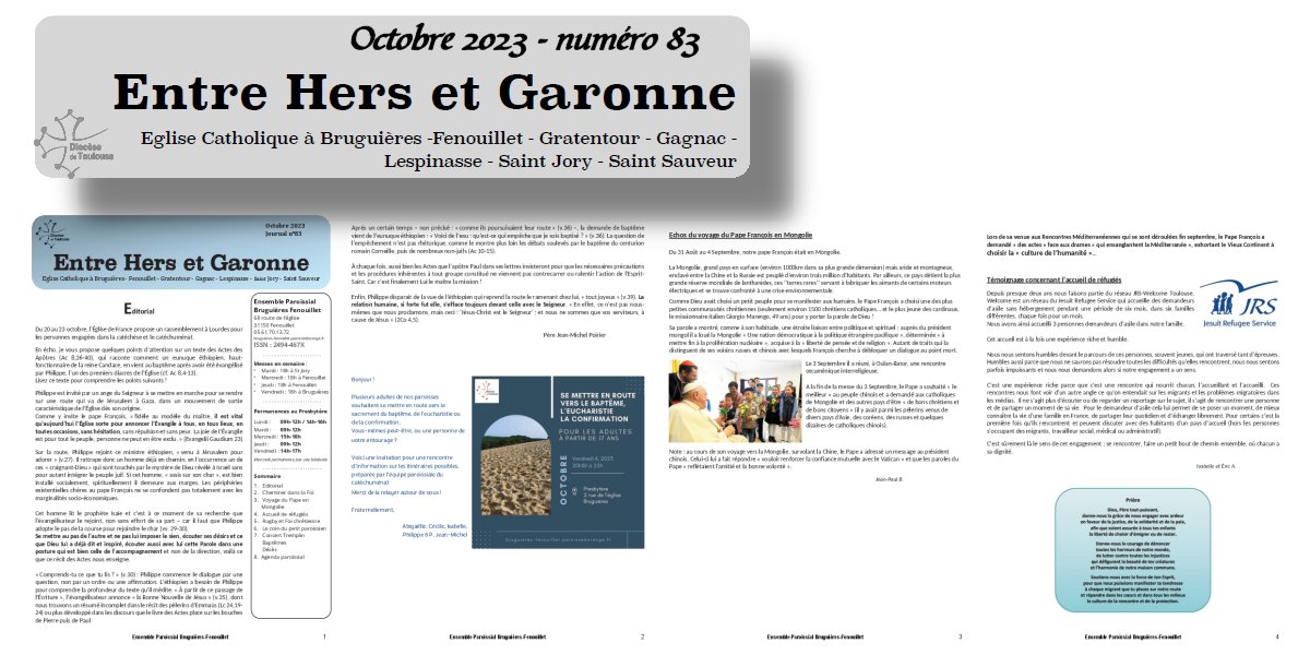 Entre Hers et Garonne - octobre 2023