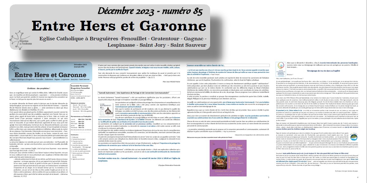 Entre Hers et Garonne - décembre 2023